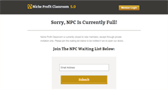Desktop Screenshot of nicheprofitclassroom.com