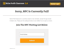 Tablet Screenshot of nicheprofitclassroom.com
